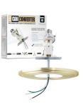 The Can Converter R1 Recessed Can Light Conversion Kit w/ 8¼" Steel Beveled Ceiling Medallion - Home Improvement for 4", 5" & 6" Cans, Fan & Light Fixture Converter Kit, UL Certified, Brushed Brass