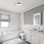 DYMOND 10" LED Ceiling Light Flush Mount Dimmable Brushed Nickel Thin Ring 3000K Warm White