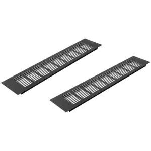 Vent Systems 15.75 x 3.15 Inch (Outer Size) Air Supply Ventilation Grille - Pack of 2 - Brown Aluminum Rectangle Intake/Exhaust Door Vent Deflector - HVAC for Home Improvement Floor, Wall Duct Cover