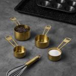 Thyme & Table 4-Piece Gold Stainless Steel Nesting Measuring Cup Set