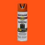 Fluorescent Red-Orange, Rust-Oleum Professional Inverted Marking 2X Spray Paint-266590, 15 oz