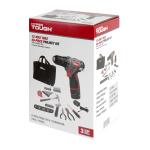 Hyper Tough 12V Max Cordless 3/8-inch Drill Driver 50-Piece Project Kit with 1.5Ah Lithium-Ion Battery, Charger, and Storage Bag