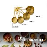 Thyme & Table 4-Piece Gold Stainless Steel Nesting Measuring Cup Set