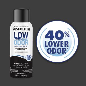 Blackout, Rust-Oleum Low Odor Premium Matte Spray Paint-388279, 11 oz