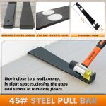 NAACOO Laminate/Vinyl Flooring Tools, Tapping Block for Vinyl Plank Flooring - Double Sided with Notches, Pull Bar, 40Pcs Floor Spacers, Rubber Mallet. Universal Floor Installation kit.