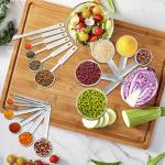 WEPSEN 18-Piece Stainless Steel Measuring Cups and Spoons Set,5 Stainless Steel Nesting Measuring Cups & 6 Spoons,1 Leveler & 5Mini Measuring Spoons,1Tbsp Coffee Scoop with Clip for Cooking & Baking