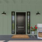 Glidden Fundamentals Lottery Winnings / Green Flat Exterior Paint, 1 Gallon