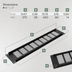 Vent Systems 15.75 x 3.15 Inch (Outer Size) Air Supply Ventilation Grille - Pack of 2 - Brown Aluminum Rectangle Intake/Exhaust Door Vent Deflector - HVAC for Home Improvement Floor, Wall Duct Cover