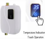 Tankless Water Heater Electric, Instant Hot Water Heater Under Sink, 3000W 110V On Demand Mini Water Heater for RV Kitchen Bathroom, White