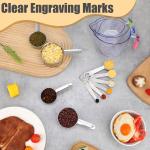 LUIISIS 14-Piece Measuring Cups and Spoons Set, Nesting Stainless Steel Measuring Cups Spoons with Plastic Measuring Cup for Dry and Liquid Ingredients, Kitchen Cooking & Baking Gadgets