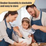 LUIISIS 14-Piece Measuring Cups and Spoons Set, Nesting Stainless Steel Measuring Cups Spoons with Plastic Measuring Cup for Dry and Liquid Ingredients, Kitchen Cooking & Baking Gadgets