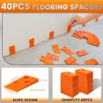 NAACOO Laminate/Vinyl Flooring Tools, Tapping Block for Vinyl Plank Flooring - Double Sided with Notches, Pull Bar, 40Pcs Floor Spacers, Rubber Mallet. Universal Floor Installation kit.