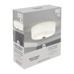Better Homes &Gardens Classic 12.4" Flush Mounted Ceiling Light, Satin Nickle Frosted Glass, No Bulb