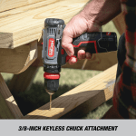 Hyper Tough 12V Max Lithium-Ion 3-in-1 Multi-Head Power Drill Set with 1.5Ah Battery and Charger