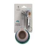 The Pioneer Woman 8-Piece Plastic Measuring Cup and Spoon Set, Multicolor