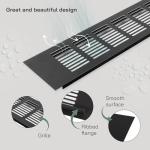 Vent Systems 15.75 x 3.15 Inch (Outer Size) Air Supply Ventilation Grille - Pack of 2 - Brown Aluminum Rectangle Intake/Exhaust Door Vent Deflector - HVAC for Home Improvement Floor, Wall Duct Cover