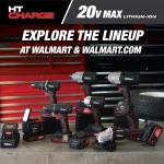 Hyper Tough 20V Max Compact Brushless 1/2-inch Impact Wrench with 2.0Ah Lithium-Ion Battery and Charger, 350 ft-lbs Torque