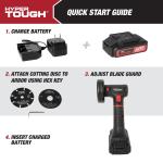 Hyper Tough 20V Max Brushless Cordless Cut-Off Tool with 1.5Ah Lithium-Ion Battery and Charger