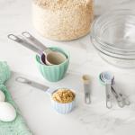 The Pioneer Woman 8-Piece Plastic Measuring Cup and Spoon Set, Multicolor