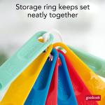 GoodCook Pro Measuring Cups And Spoons, Set Of 8 Nesting With Storage Ring