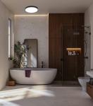 Hlite 12" LED Ceiling Light,3CCT Selectable Flush Mount Light,Ultra-Thin,Damp Rated Lighting Fixtures for Bedroom,Bathroom,Kitchen,Utility Room,Black