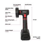 Hyper Tough 20V Max Brushless Cordless Cut-Off Tool with 1.5Ah Lithium-Ion Battery and Charger