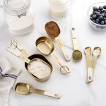 Cook with Color 8-Piece Magnetic Measuring Cup Set – Stylish Gold, Accurate and Dishwasher Safe