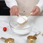 Cook with Color 8-Piece Magnetic Measuring Cup Set – Stylish Gold, Accurate and Dishwasher Safe