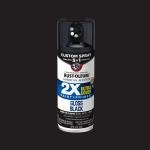 Black, Rust-Oleum American Accents 2X Ultra Cover 5-in-1 Gloss Spray Paint-398801, 12 oz