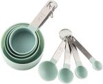 8-Piece Measuring Spoon and Cup Set, Green, Baking Tools, Kitchen Gadgets