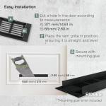 Vent Systems 15.75 x 3.15 Inch (Outer Size) Air Supply Ventilation Grille - Pack of 2 - Brown Aluminum Rectangle Intake/Exhaust Door Vent Deflector - HVAC for Home Improvement Floor, Wall Duct Cover