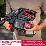 Hyper Tough 710 PSI 20V Brushless Cordless Portable Pressure Cleaner with 20V Max 4.0Ah Battery and Charging Cable