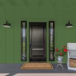 Glidden Fundamentals Mountain Forest / Green Flat Exterior Paint, 1 Gallon