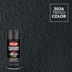 Krylon K02782007 Krylon Fusion All-In-One Black Hammered 12 oz Spray Paint, Multi-Surface, (1 Piece, 1 Pack)