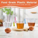 Lumikrypt 3 Piece Plastic Measuring Cups Set, BPA Free Liquid Measuring Beakers for Baking Cooking with Handle & Spout, Easy Read and Wash