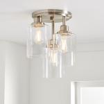 Better Homes & Gardens 3 Tier Ceiling Light Satin Nickle Includes 3Pcs ST19 Light Bulbs