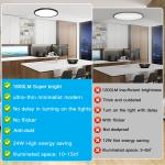 JOUALY 12 Inch 2Pack Flush Mount LED Ceiling Light Fixture with 3 Adjustable Color Options,28 Watt Round Thin Ceiling Lamp Surface Mount for Kitchen Bedroom Utility Laundry Closet Room