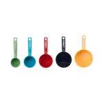 Farberware Plastic Multicolor Nesting Measuring Cup Set with Bonus Coffee Scoop, 5-Piece