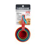 Farberware Plastic Multicolor Nesting Measuring Cup Set with Bonus Coffee Scoop, 5-Piece