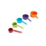 Farberware Plastic Multicolor Nesting Measuring Cup Set with Bonus Coffee Scoop, 5-Piece