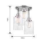 Better Homes & Gardens 3 Tier Ceiling Light Satin Nickle Includes 3Pcs ST19 Light Bulbs