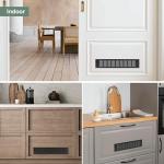 Vent Systems 15.75 x 3.15 Inch (Outer Size) Air Supply Ventilation Grille - Pack of 2 - Brown Aluminum Rectangle Intake/Exhaust Door Vent Deflector - HVAC for Home Improvement Floor, Wall Duct Cover