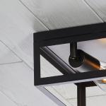Better Homes & Gardens 12" Modern Square Flushmount Ceiling Light, Matte Black Finish, E26 Socketed
