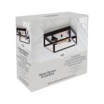 Better Homes & Gardens 12" Modern Square Flushmount Ceiling Light, Matte Black Finish, E26 Socketed