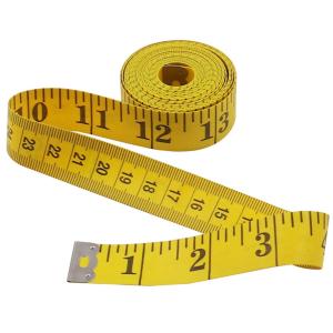 Ikohbadg Soft Tape Measure for Sewing Tailor Cloth Ruler, Double-Scale Soft Tape Measuring Weight Loss Medical Body Measurement Sewing Tailor Cloth Ruler Dressmaker Flexible Ruler, 120 Inch, Yellow