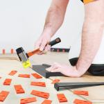 NAACOO Laminate/Vinyl Flooring Tools, Tapping Block for Vinyl Plank Flooring - Double Sided with Notches, Pull Bar, 40Pcs Floor Spacers, Rubber Mallet. Universal Floor Installation kit.