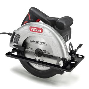 Hyper Tough 7-1/4 inch 12 Amp Corded Circular Saw with Steel Shoe and Adjustable Bevel