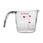 Measuring Cup, Plastic, Measures Liquid with Ounces and Mililiters, Goodcook, Clear Kitchenware