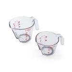 Farberware Professional Set of 2 Nesting Measuring Cups with Easy-Read Design, Clear