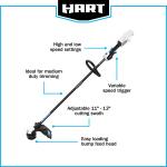 HART 20-Volt 13-inch Brushless Combo Kit, (1) 4.0Ah Lithium-Ion Battery